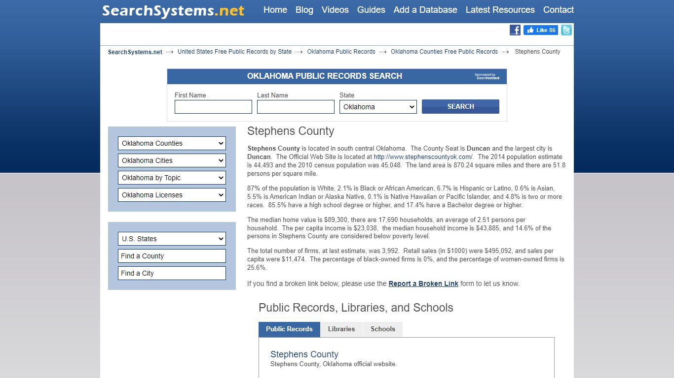 Stephens County Criminal and Public Records