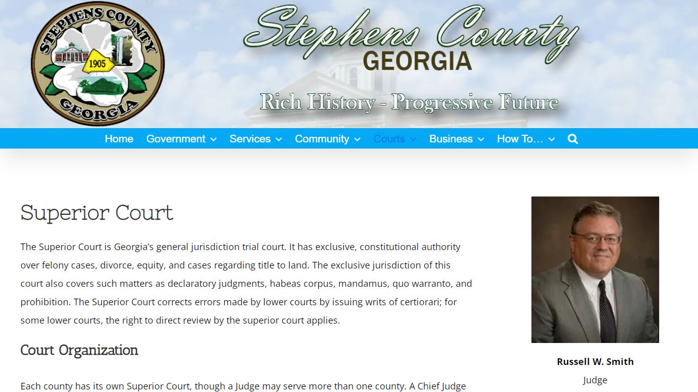 Superior Court – Stephens County Georgia | Official Site